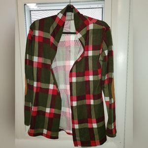 Green/red cardigan